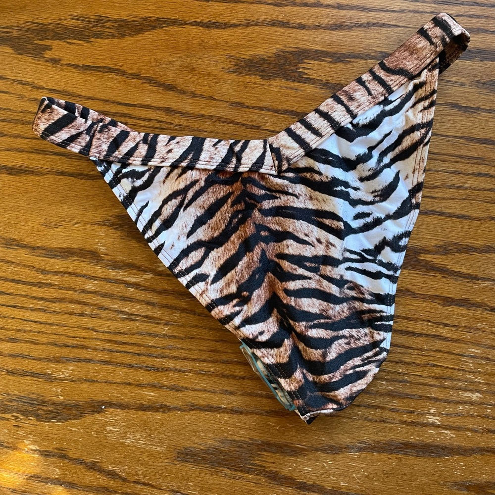 ASOS 60s style tiger print bikini bathing suit bottom swimsuit 8